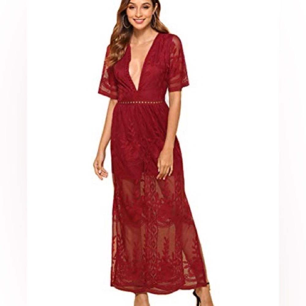 Lace Red Dress